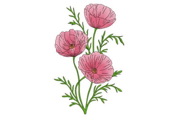 Beautiful Poppies Embroidery Design Review for Etsy Sellers
