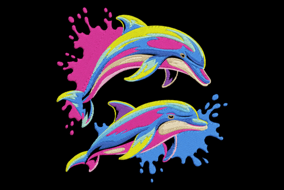 Colorful Dolphin Splash Review for Real Embroidery Projects
