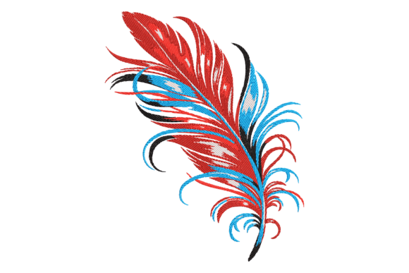 Colorful Feather Embroidery Design Review