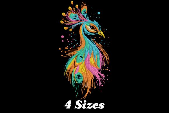 Colorful Peacock: A Seasonal Embroidery Design with Flair