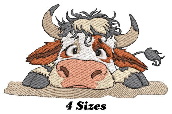 Funny Tired Cow: A Quirky Seasonal Embroidery Pick