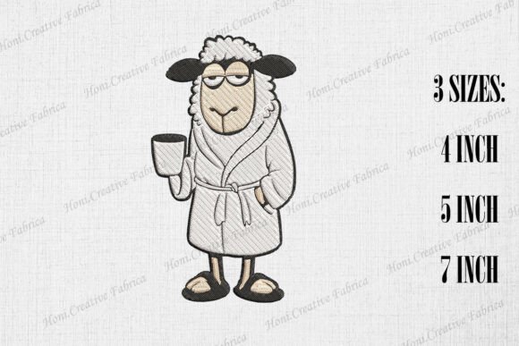 Grumpy Sheep in Bathrobe: A Designer’s Take on Boutique Sweatshirt Embroidery