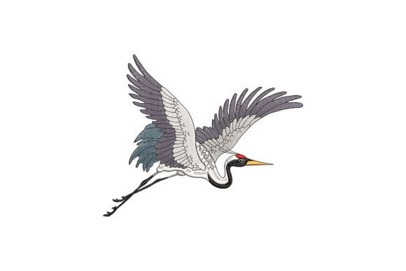 Japanese Crane Bird Embroidery Design Review