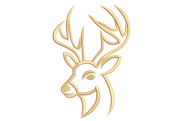 Majestic Deer Head – Minimalist Wildlife