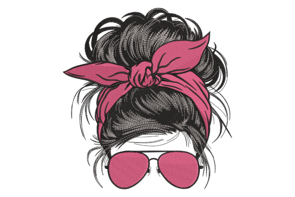 Messy Bun Bandana Girl: A Charming Touch for Personalized Gifts