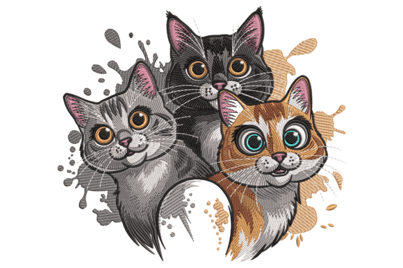 Three Cute Cats Embroidery Design Review
