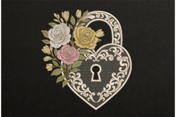 Vintage Romantic Heart Lock Lace Black: A Designer’s Review for Business Use